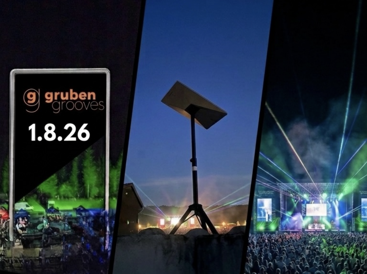 Starlink hinter der Bühne: Interne Anbindung beim Gruben Grooves Festival – Referenzfoto von NIJO Solutions